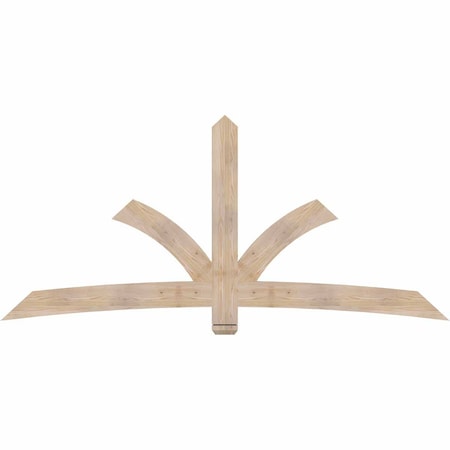 Ekena Millwork Davenport Smooth Timber Gable Bracket, Douglas Fir, 96"W x 44"H x 1 1/2"D x 5 1/2"F, 11/12 Pitch GBW096X44X0206DAV00SDF